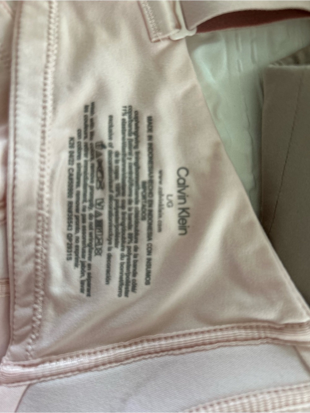 NWT - Size L - Calvin Klein 2-Pack Wirefree Microfiber Bras - Beige & Light Pink - Picture 8 of 10